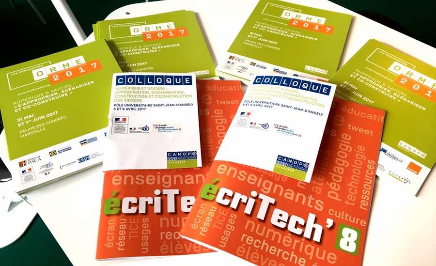 Du colloque écriTech’8 à l’Orme 2017, Canopé fait l’actu autour du numérique éducatif