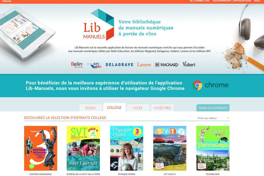 Lib Manuels, la nouvelle application bibliothèque commune aux manuels numériques